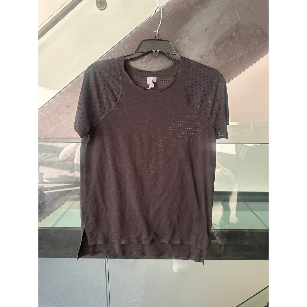 Sweaty Betty Breeze Short Sleeve Running Top Black Perforated Tee Small